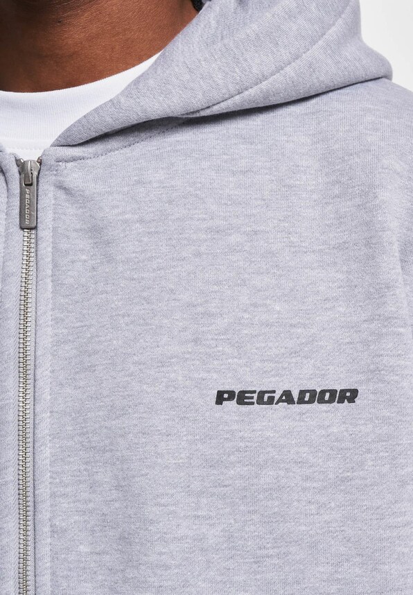 PEGADOR Colne Logo Oversized Sweat Zip Hoodies-4