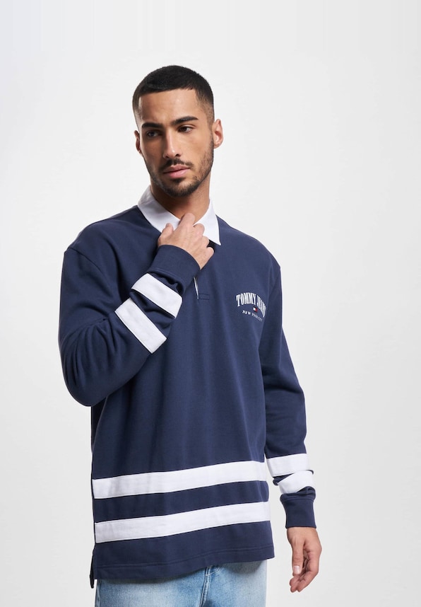 Tommy Jeans Relaxed Varsity Rugby Longsleeve Polo-0