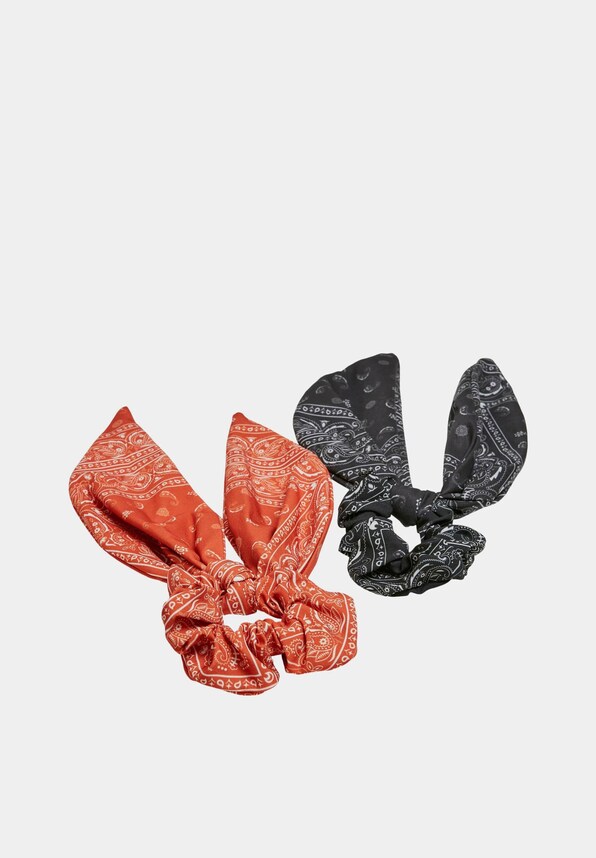 Bandana Print Scrunchies With XXL Bow 2-Pack-2