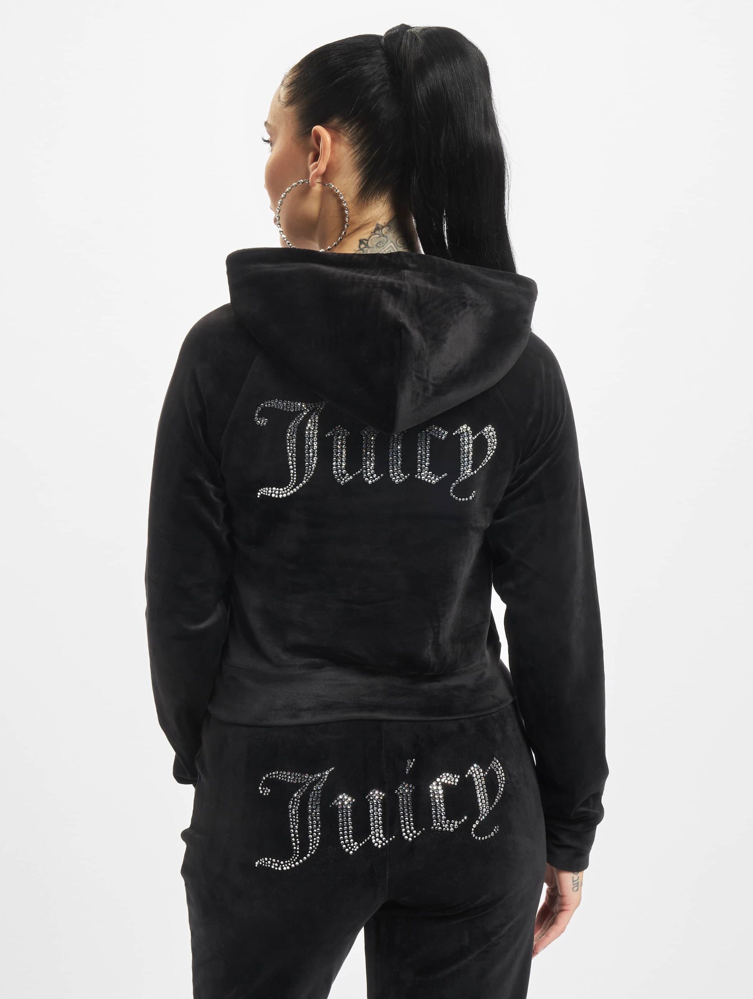 Juicy Couture Sally Hoodie Vrouwen op kleur zwart, Maat XL