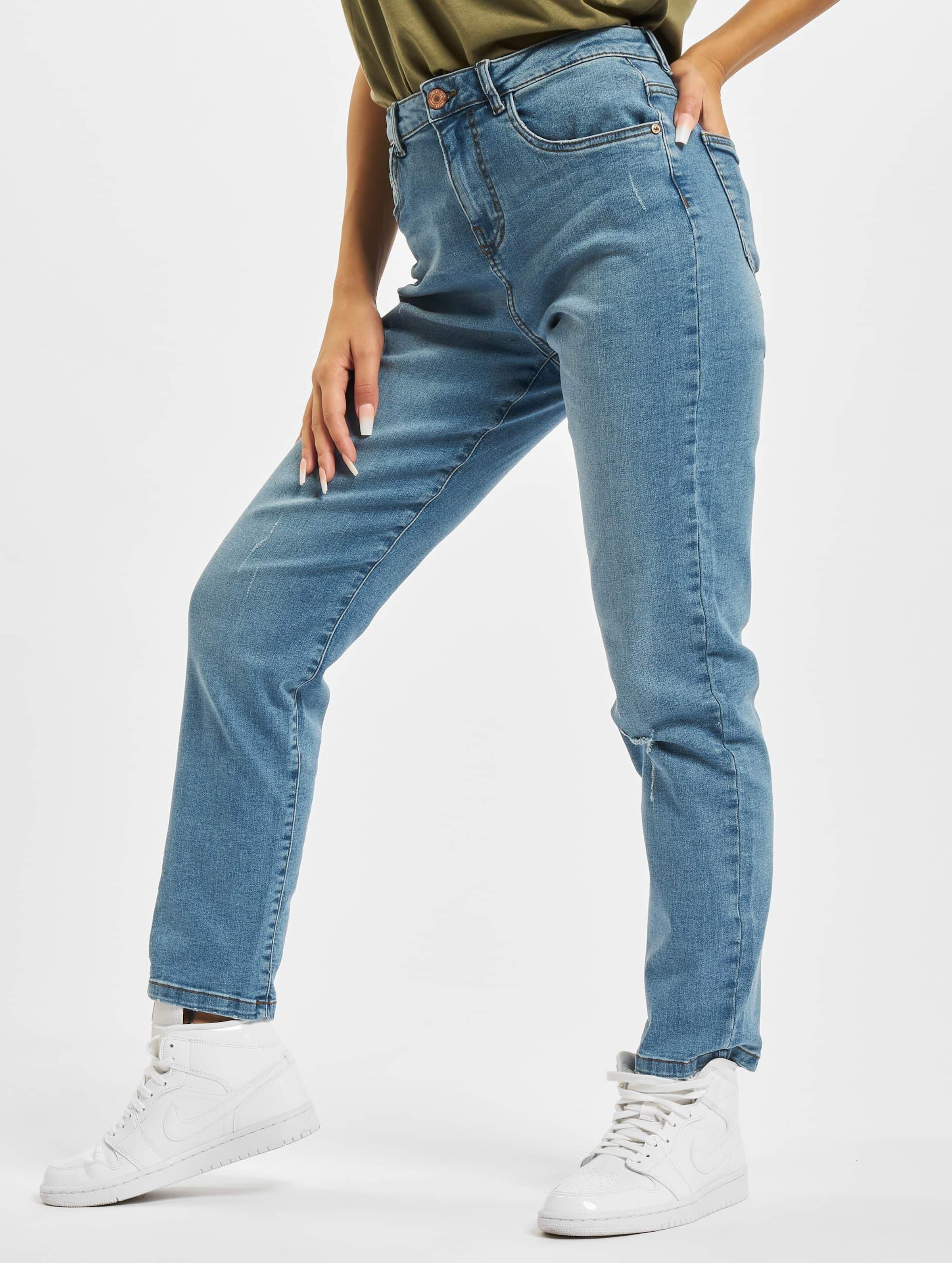 Noisy May nmLiv Straight Fit Jeans Vrouwen op kleur blauw, Maat 2630