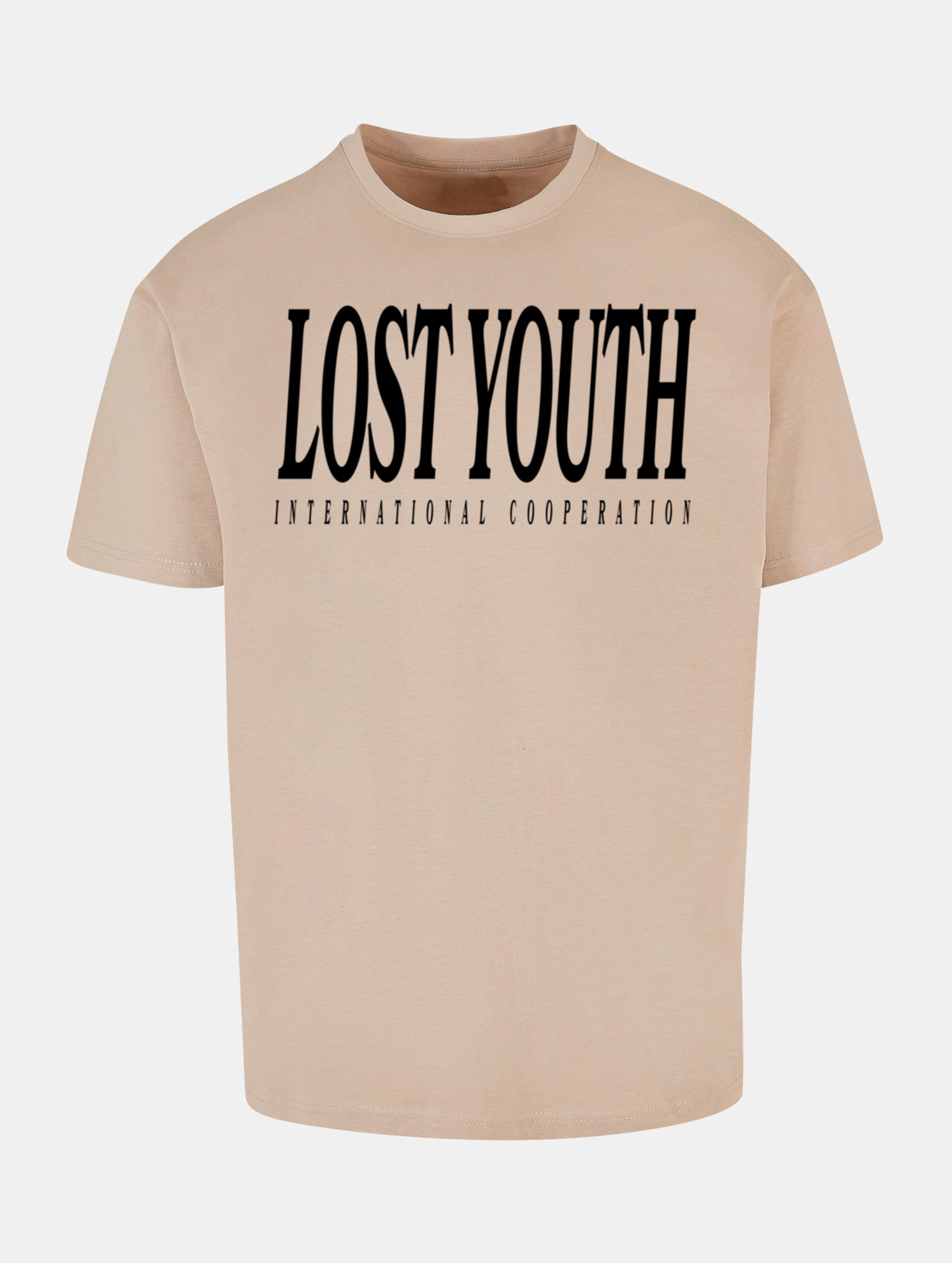 Lost Youth LY TEE- INTERNATIONAL Männer,Unisex op kleur beige, Maat 5XL