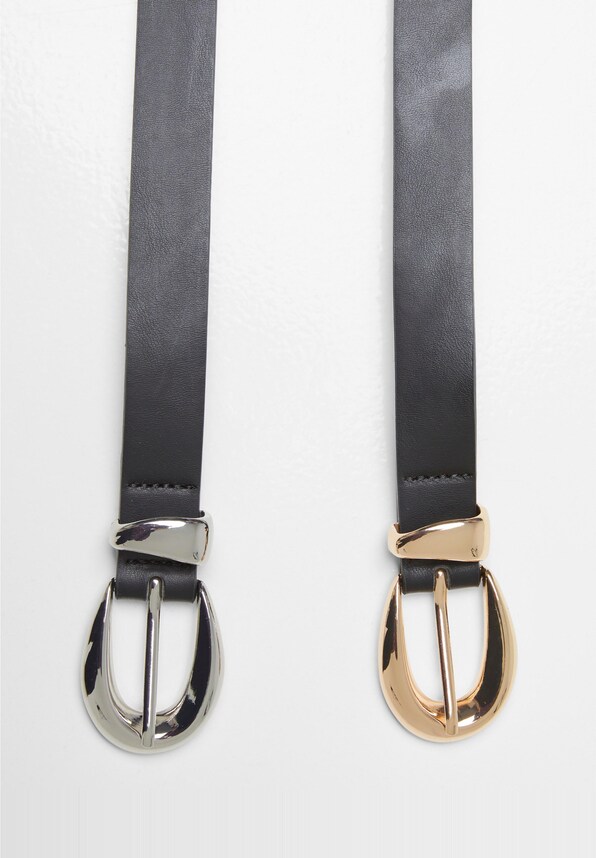 Chunky Buckle Loop Synthetic Leather 2 Pack-1