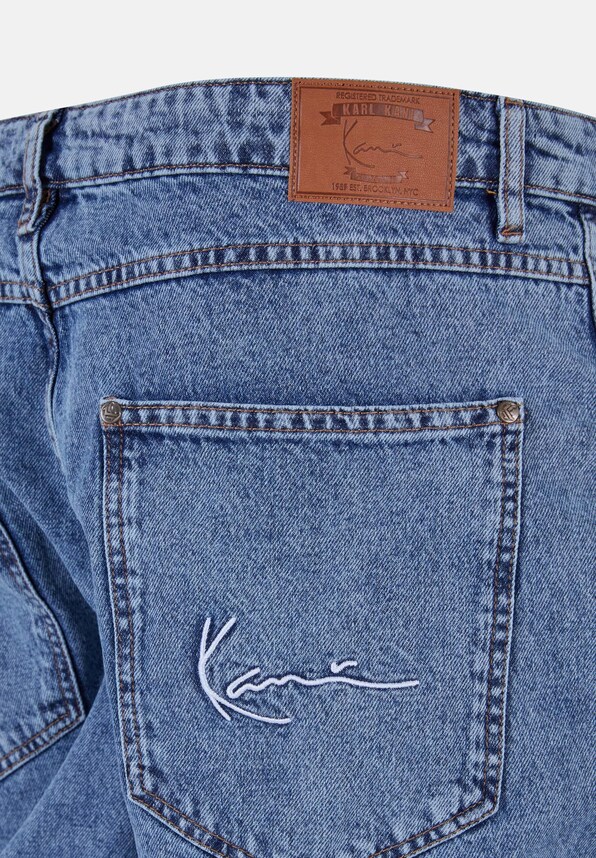 Small Signature Tape Five Pocket Denim Loose Fit-3