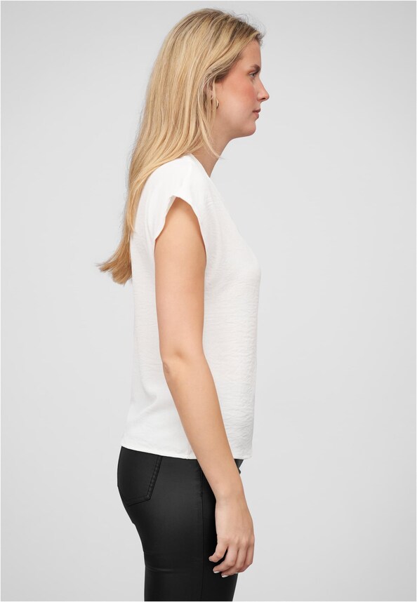 Musselin Bluse mit V-Ausschnitt-3