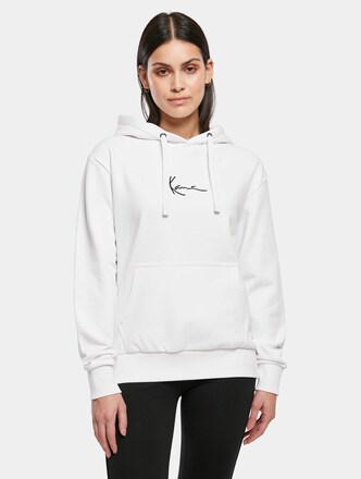 Small Signature Essential Loose Fit Hoodie white