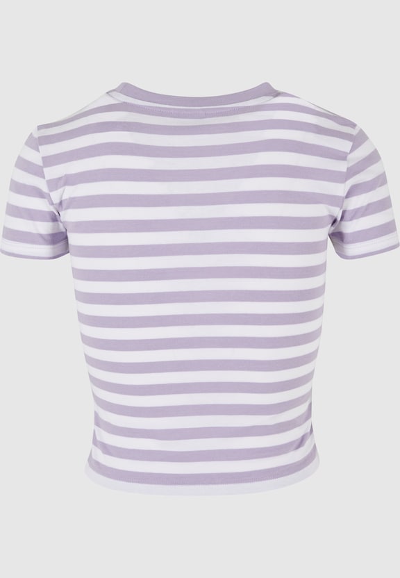 Ladies Short Striped Tee-6