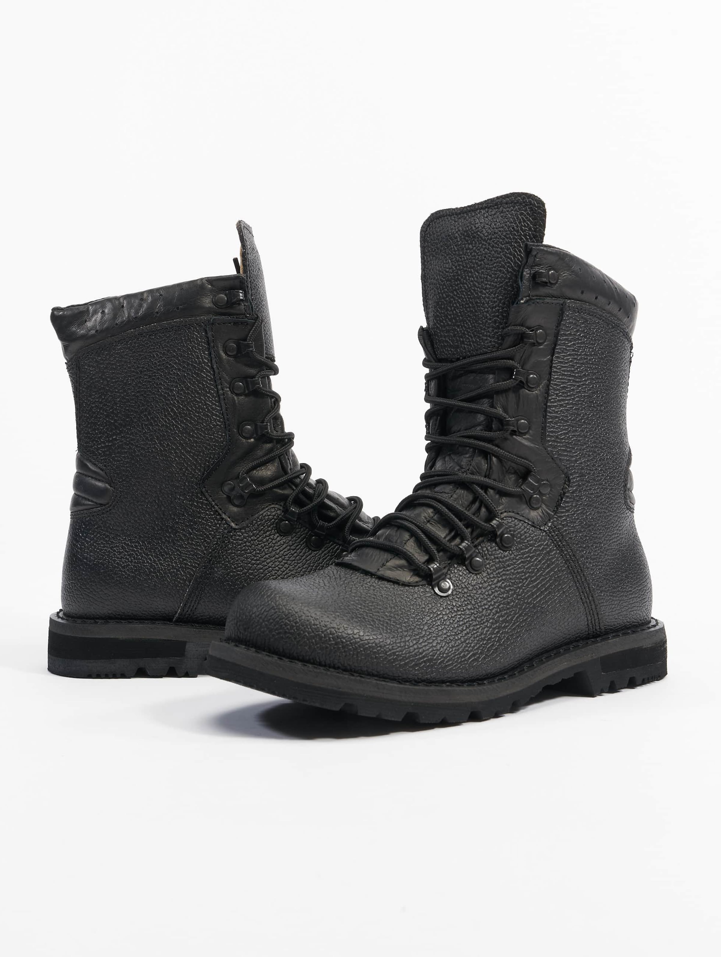 Black and white combat boots online