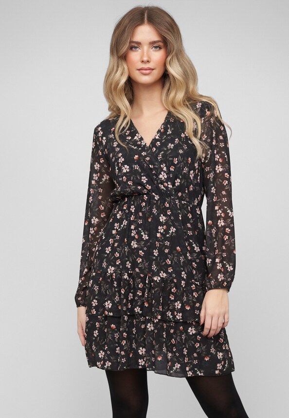 Longsleeve Dress with floral print-0