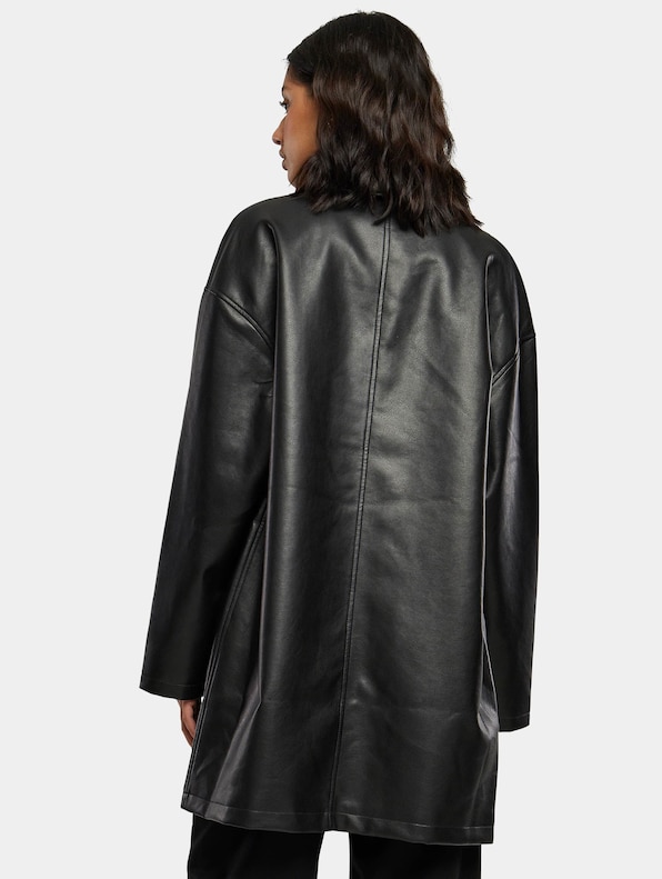 Ladies Faux Leather Coat-1