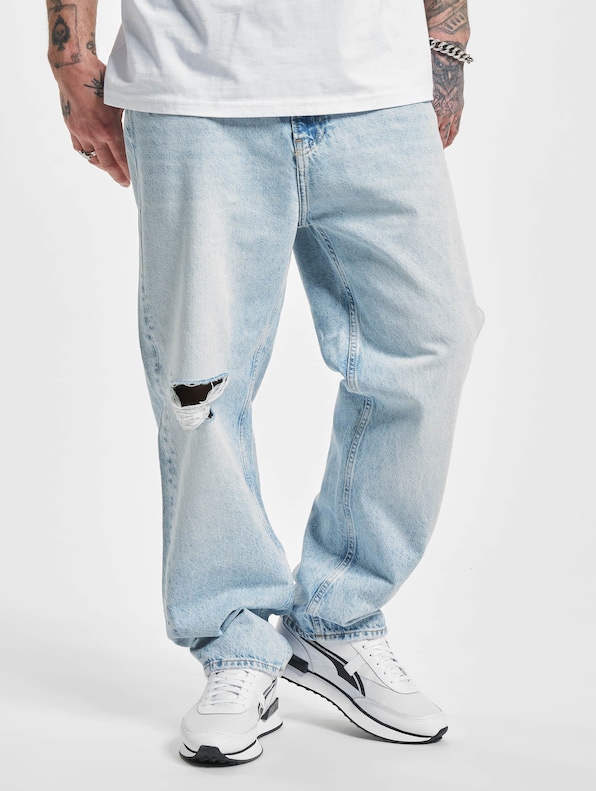 Calvin Klein 90s Crop Straight Fit Jeans Denim Light-0
