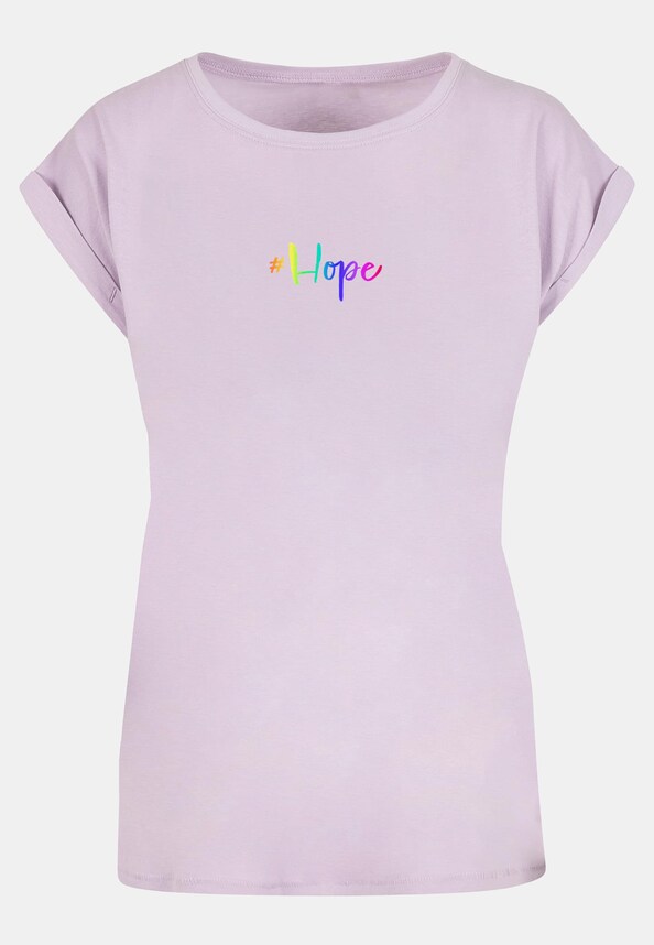 Ladies Hope Rainbow Extended Shoulder Tee-4