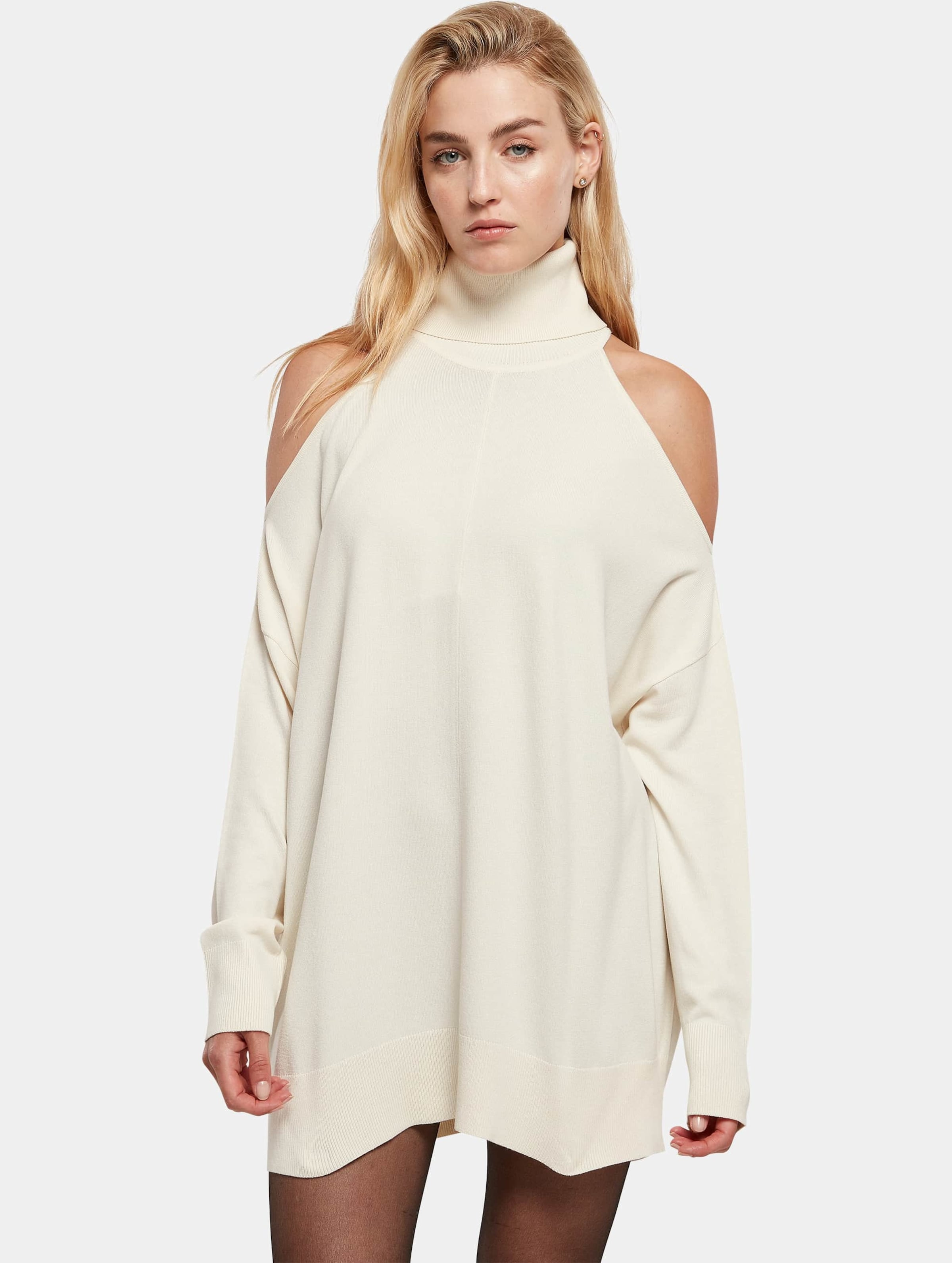 Urban Classics Ladies Cold Shoulder Turtelneck Sweater Frauen,Unisex op kleur beige, Maat 4XL
