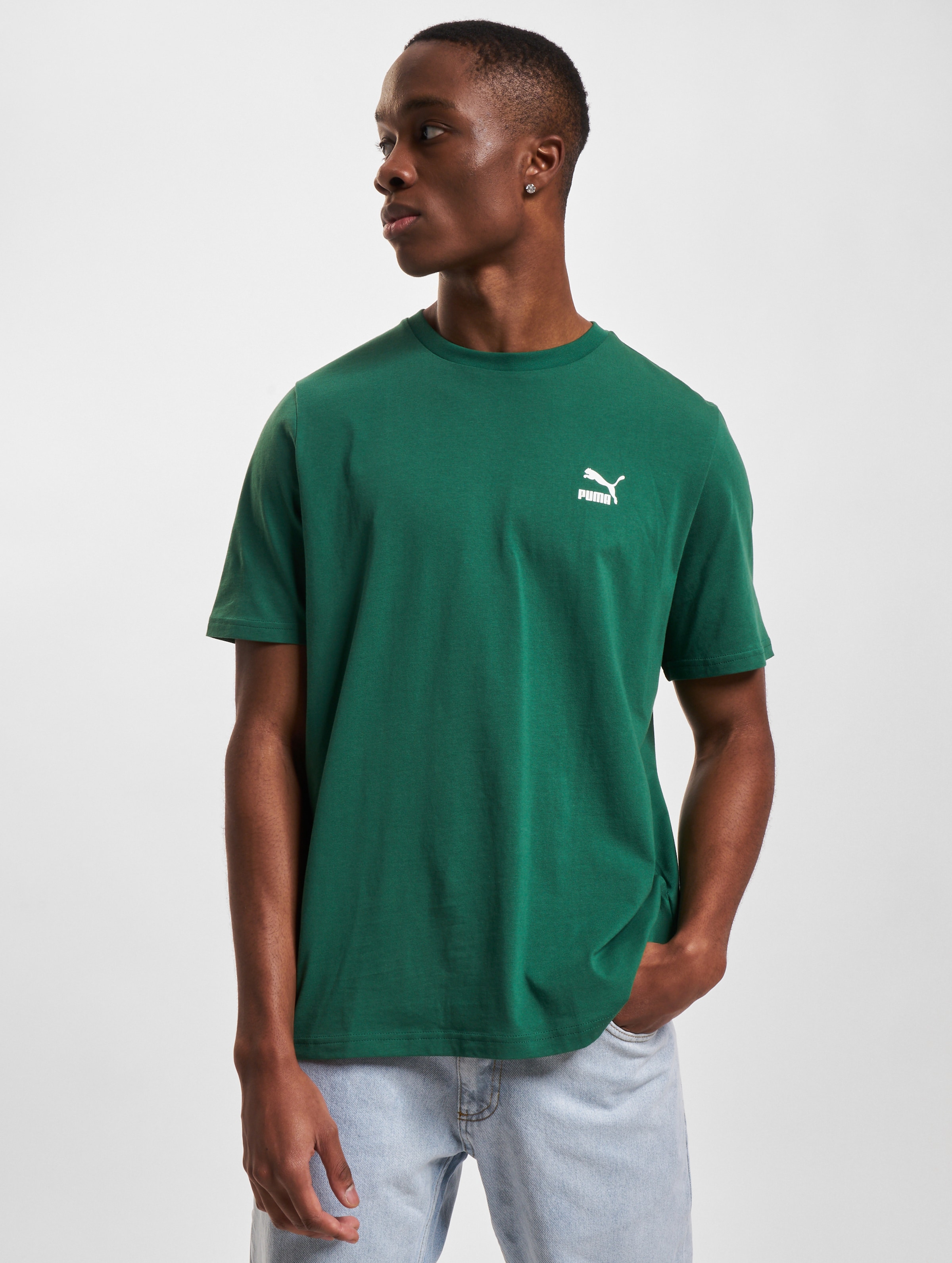 Puma T-Shirt Mannen op kleur groen, Maat M