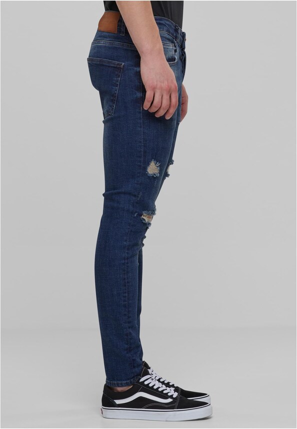 2Y Skinny Fit Destroyed Jeans-2