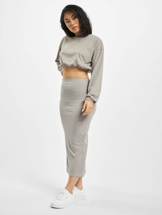 Missguided Coord Rib Crop Skirt