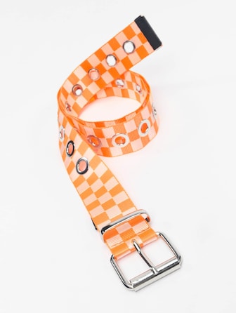 Checker With Eyelets Belt