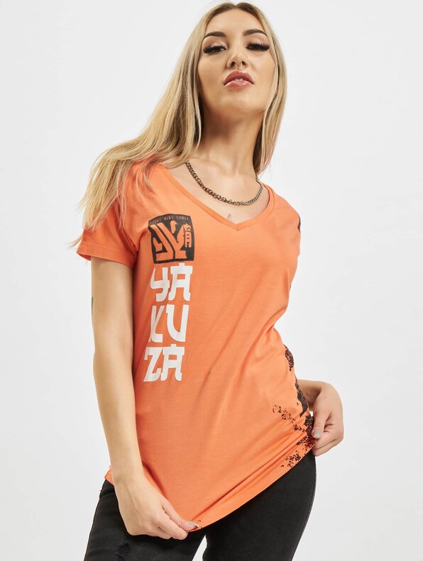 Lighting Skull Dye V Neck-0