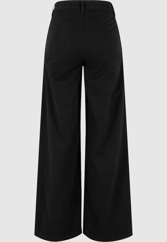 Ladies Organic Pleated Cotton Pants-5