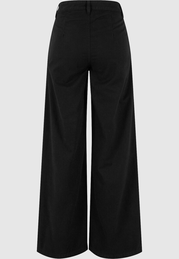 Ladies Organic Pleated Cotton Pants-5