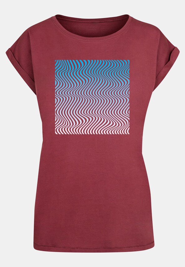 Ladies Summer - Wavy Pattern T-Shirt-4