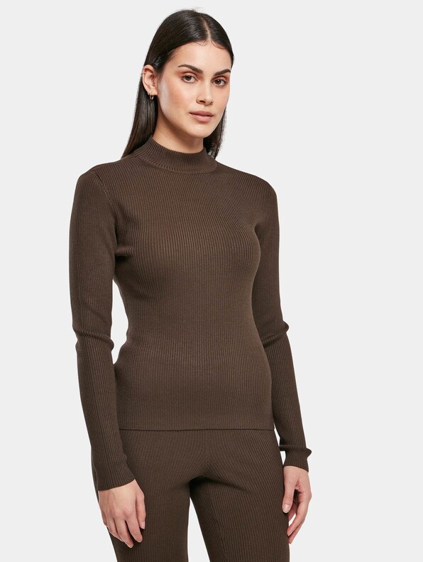 Ladies Rib Knit Turtelneck-0