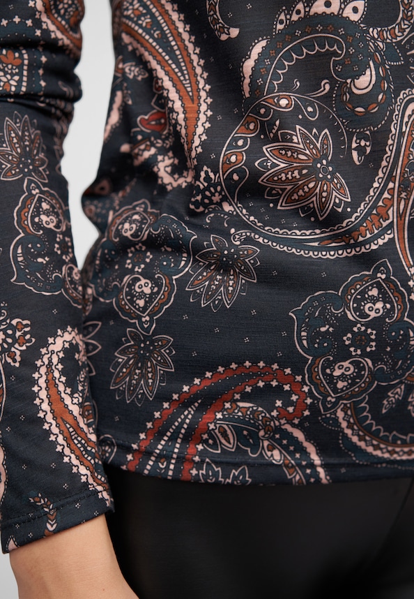 Langarm Shirt Longsleeve mit Paisley Print-5