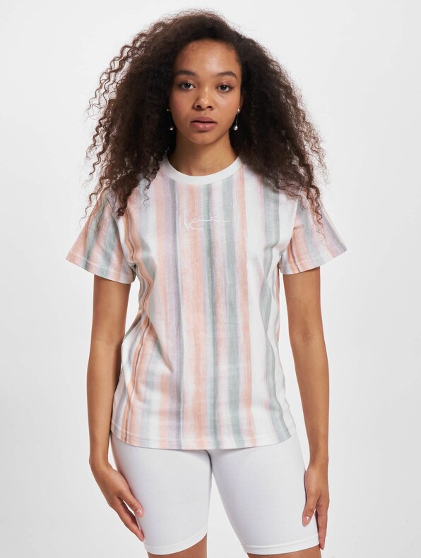 KW222-023-1 KK Small Signature Tie Dye Stripe Tee-2