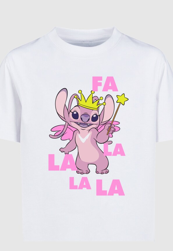 Kids Lilo Ang Stitch - Angel Fa La La Basic T-Shirt-2