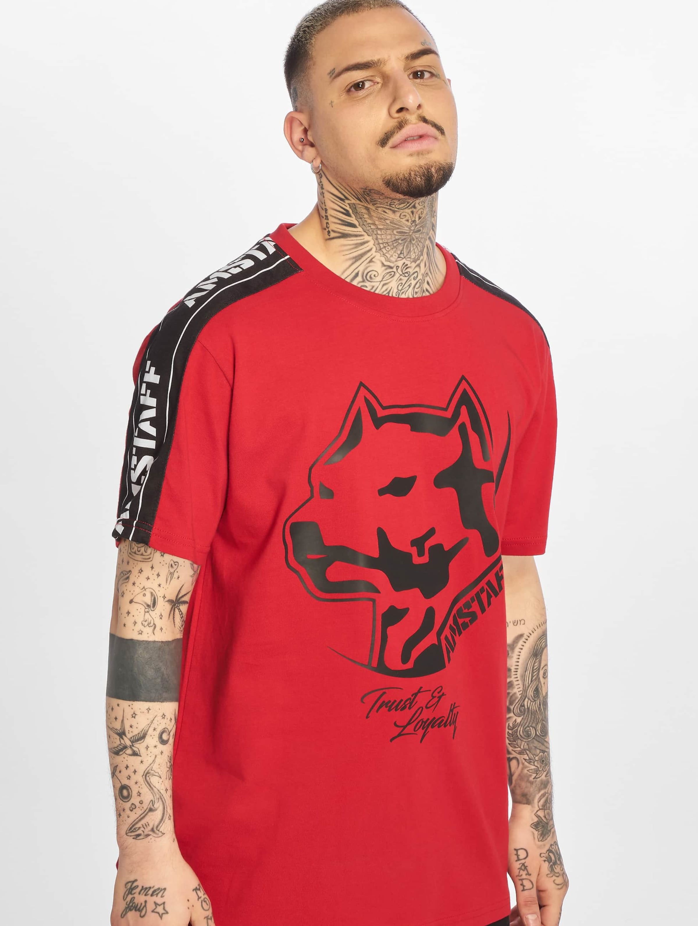 Amstaff Avator T-Shirt Mannen,Unisex op kleur rood, Maat XXL
