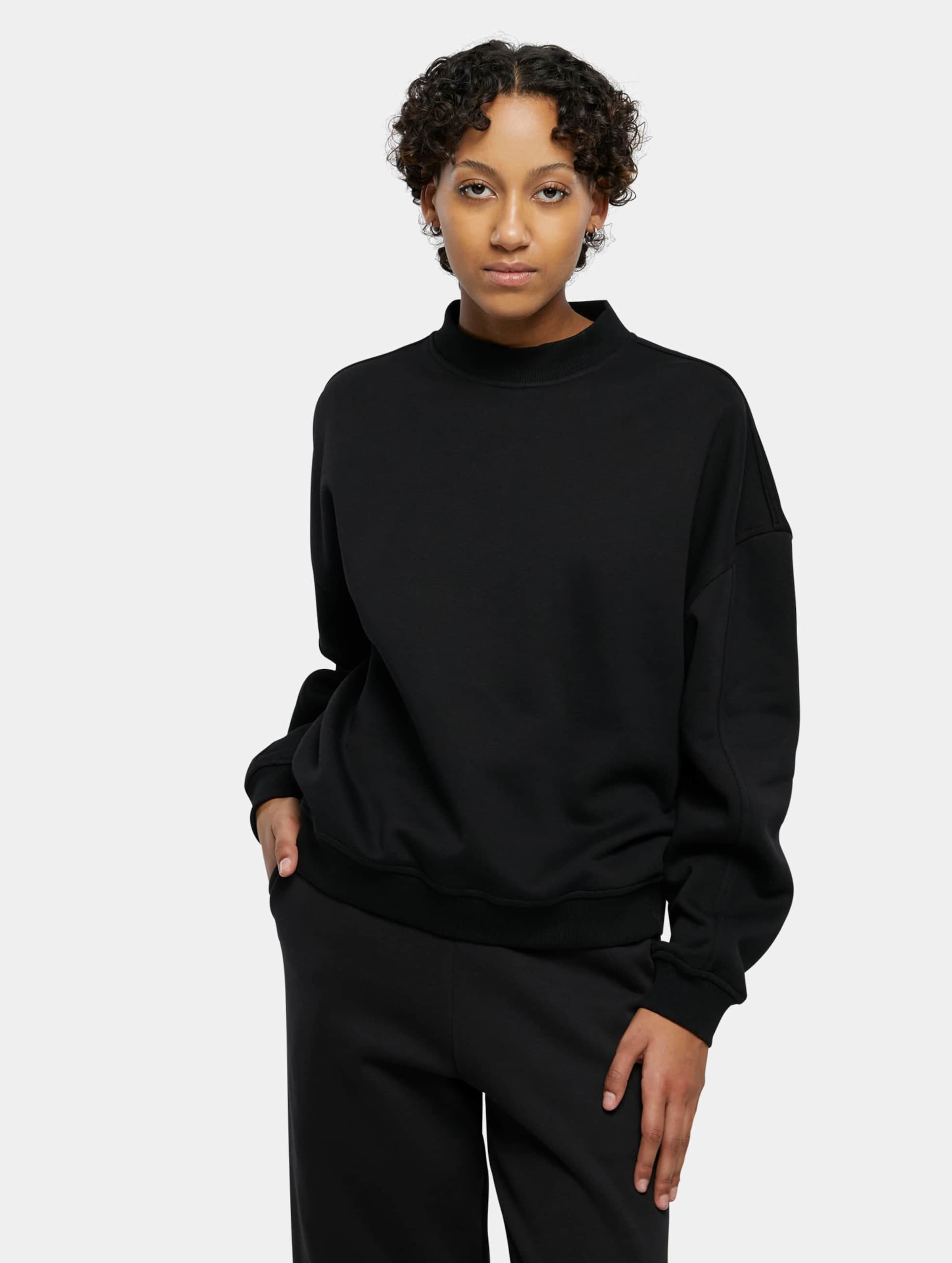 Urban Classics - Oversized Organic Crewneck sweater - XS - Zwart