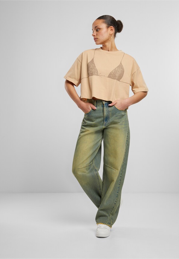 KW242-027-1 Karl Kani Woven Signature Bikini Print Crop Tee-4