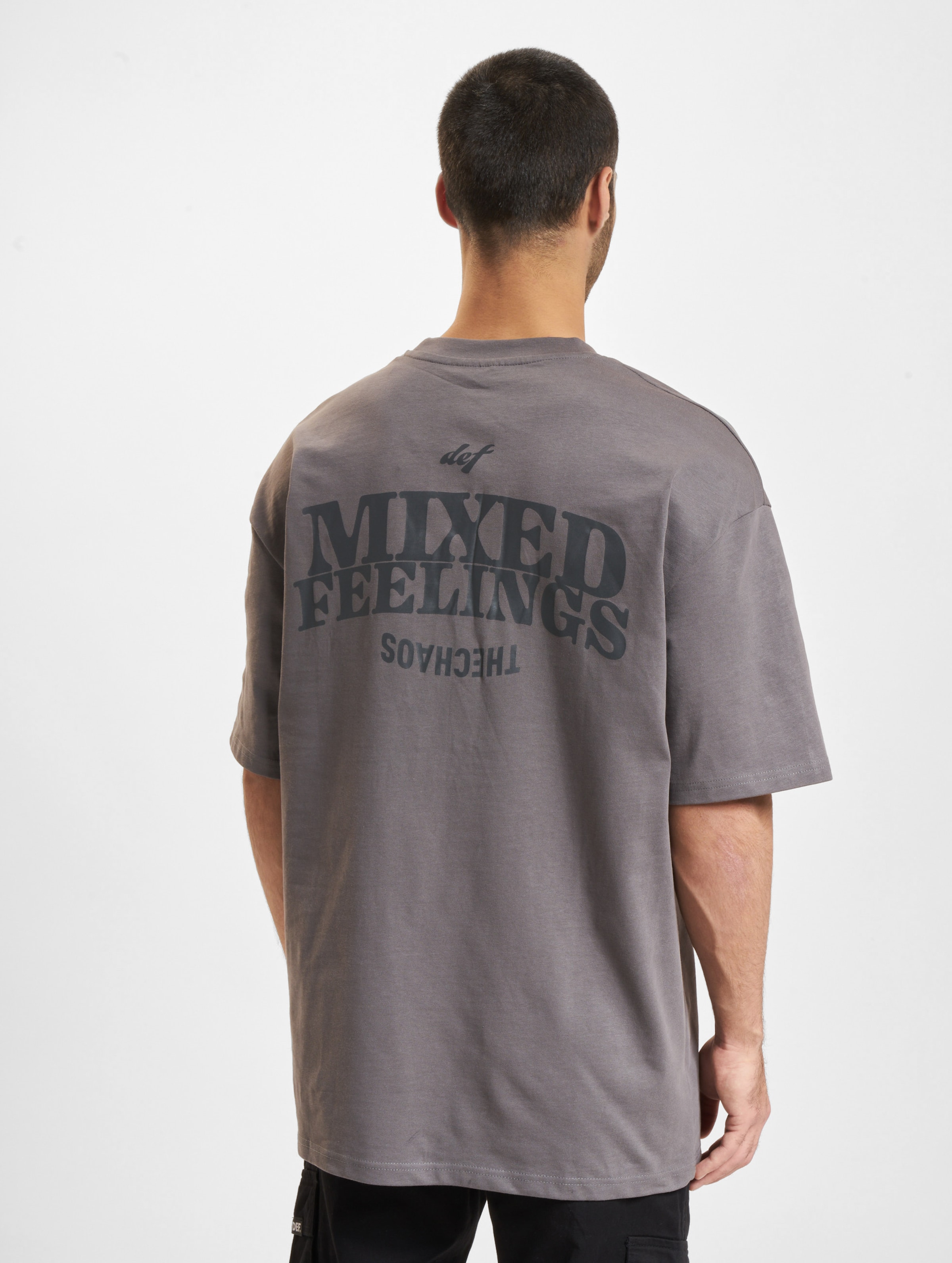 DEF Mixed T-Shirt Männer,Unisex op kleur grijs, Maat S