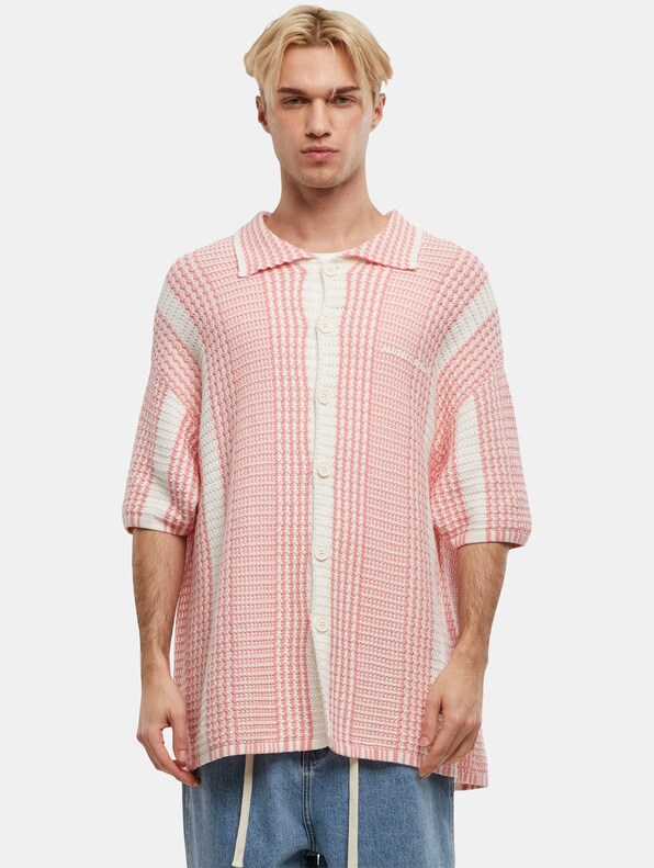 Oversized Mesh Knit Summer Shirt-2