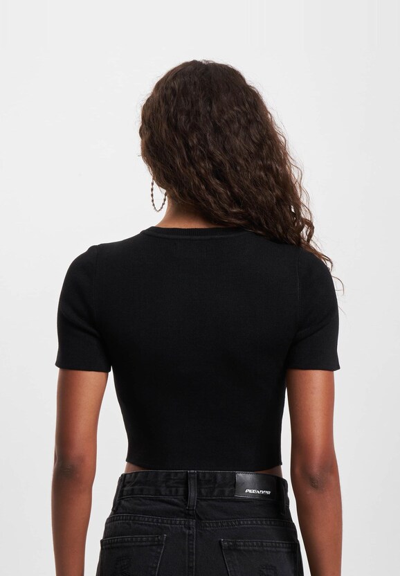 Ss Crop O-Neck Knt-0