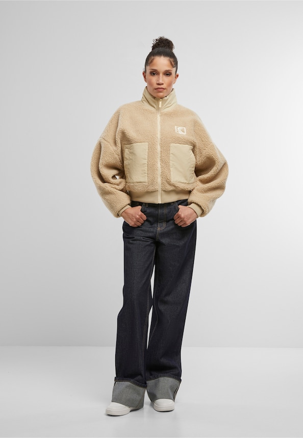 OG Crop Teddy Bomber Jacket-2