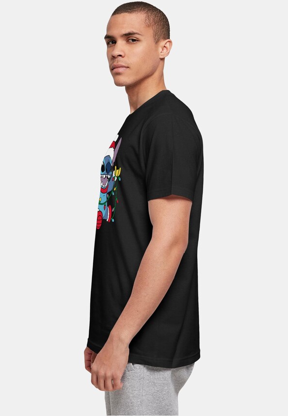 Lilo And Stitch - Christmas Lights Basic T-Shirt-2