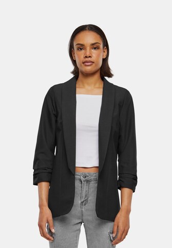 Cloud5ive 3/4 Arm mit Raffung am Ärmel offener Schnitt Blazer