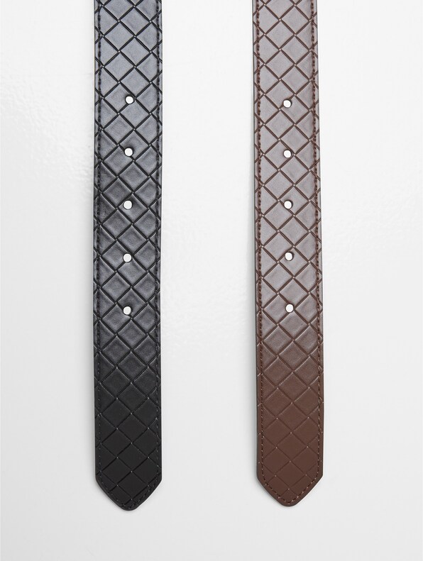 Woven Embossed Synthetic Leather 2 Pack -1