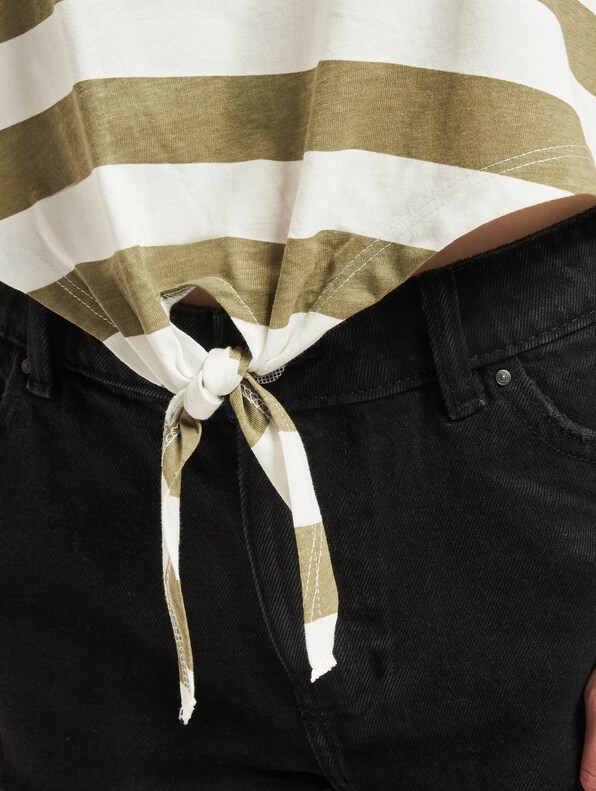 Only May Cropped Knot Stripe T-Shirt-3