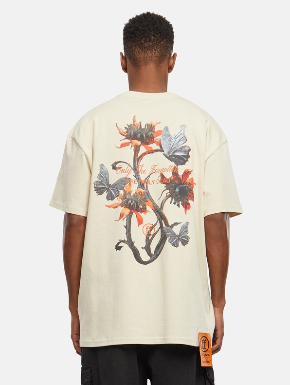 Forgotten Faces Butterfly Flowers Oversize T-Shirts-1