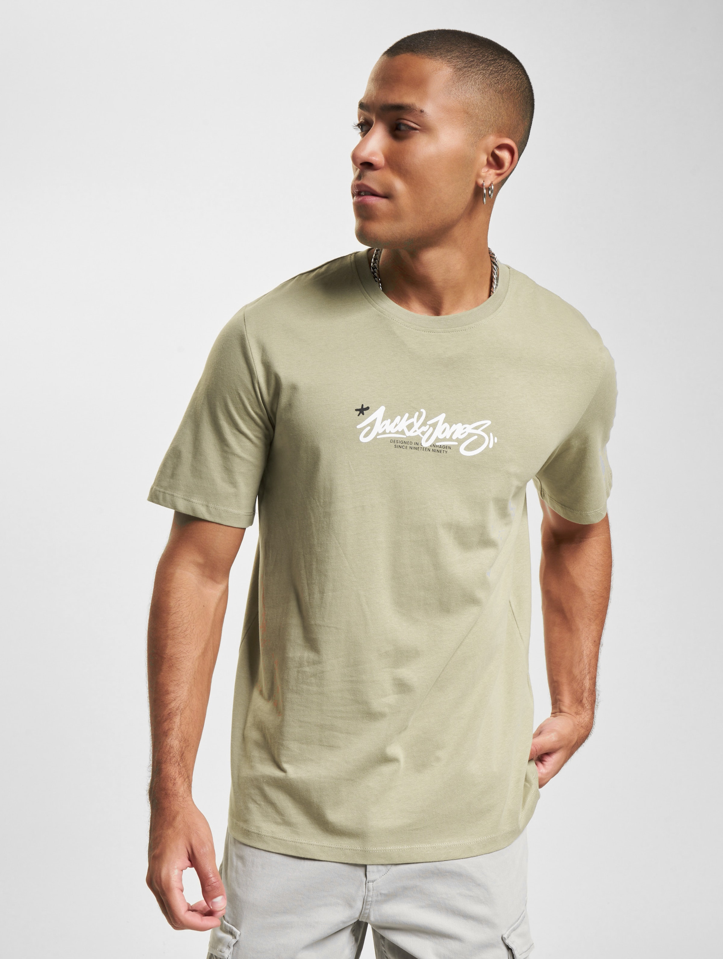 Jack & Jones Sequoia Crew Neck T-Shirts Männer,Unisex op kleur groen, Maat XXL