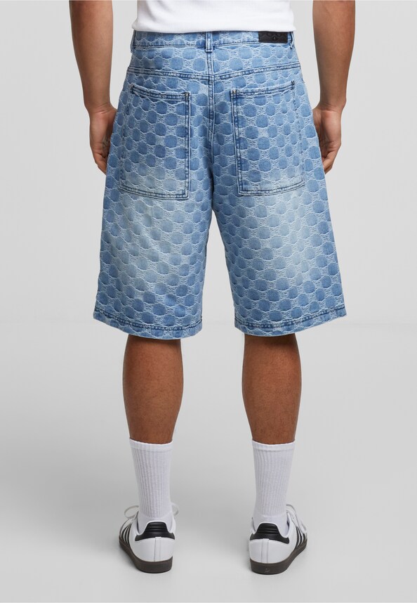 PEQUS Aether Monogram Denim Jorts-1