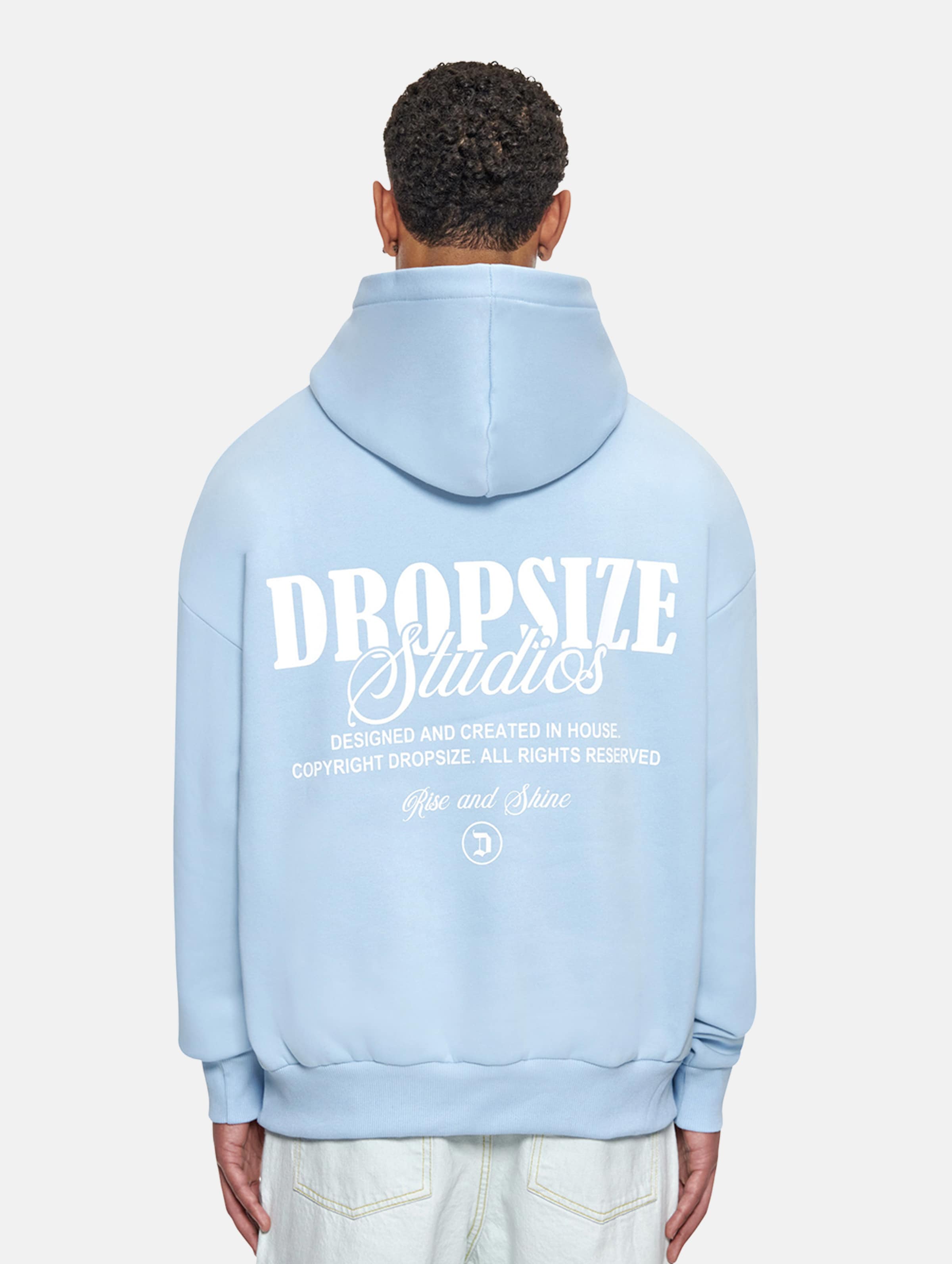 Dropsize Studios Heavy Oversize Hoodie op kleur blauw, Maat M