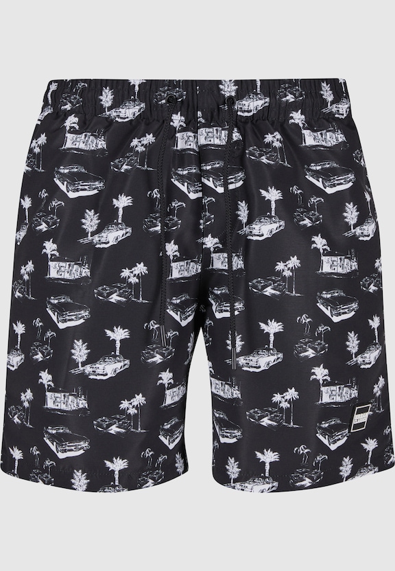 Pattern Swim Shorts-7