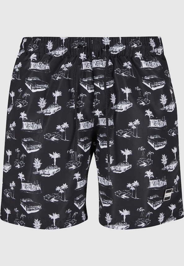 Pattern Swim Shorts-7
