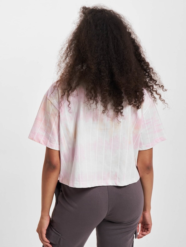 KW222-030-2 Signature Tie Dye Pinstripe Crop Tee-1