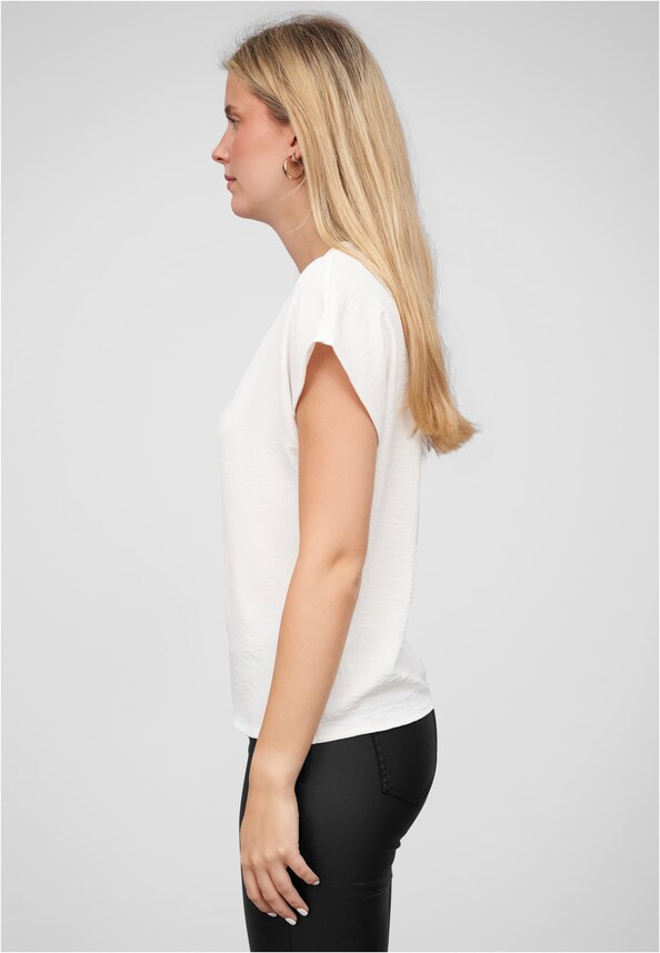 Musselin Bluse mit V-Ausschnitt-2