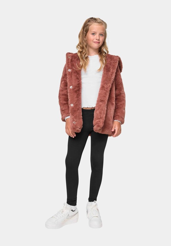Girls Hooded Teddy Coat -5