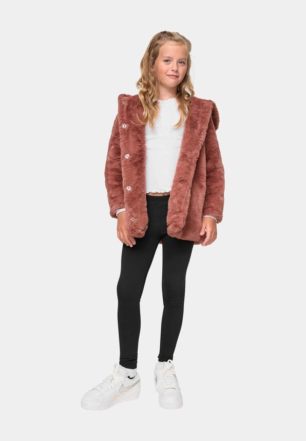 Girls Hooded Teddy Coat -5
